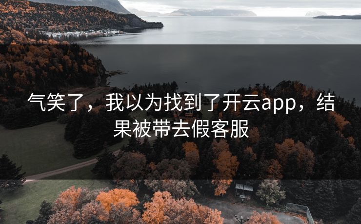 气笑了,我以为找到了开云app,结果被带去假客服 气笑了,我以为找到了开云app,结果被带去假客服